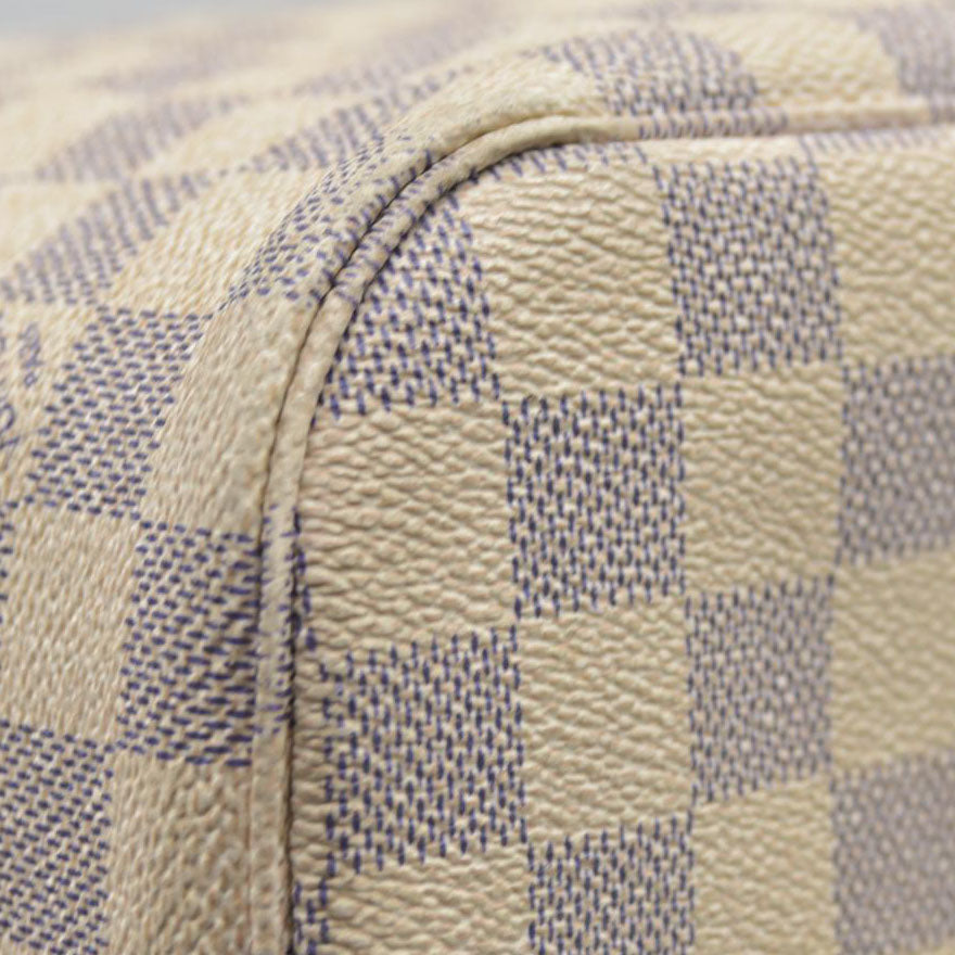 $2170 Louis Vuitton  Damier Azur Neverfull MM SA1160