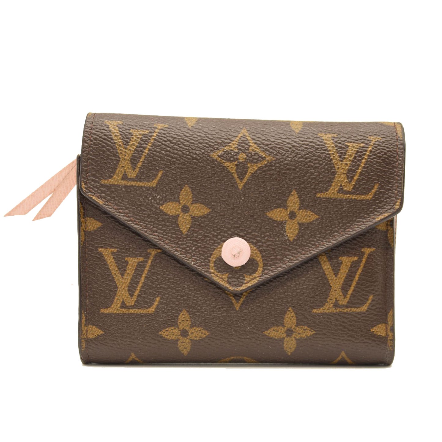 $575 LOUIS VUITTON Monogram Victorine Wallet Rose Ballerine