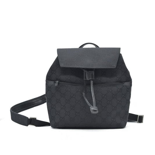 $1500 GUCCI GG Backpack  Black Jacquard Leather