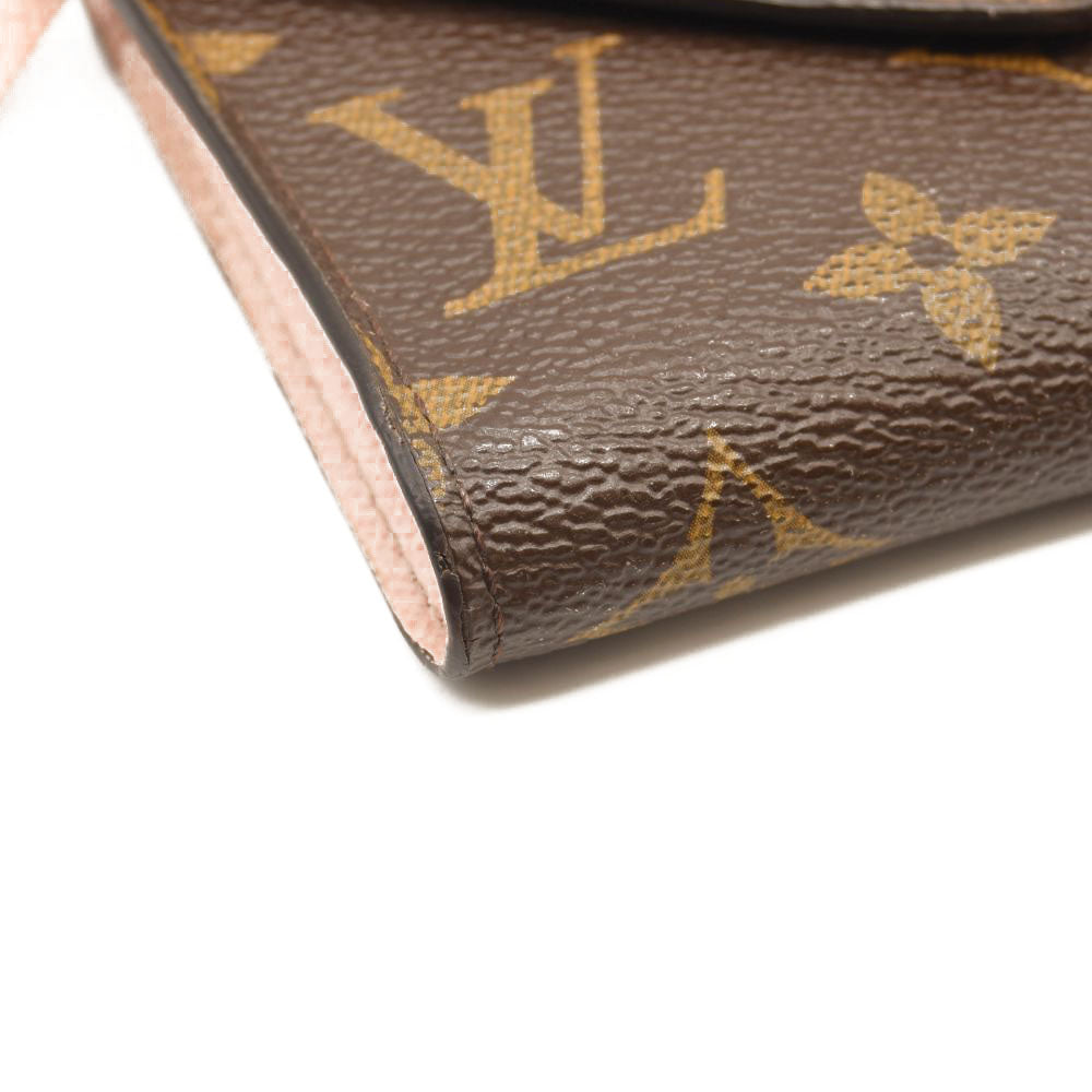 $575 LOUIS VUITTON Monogram Victorine Wallet Rose Ballerine