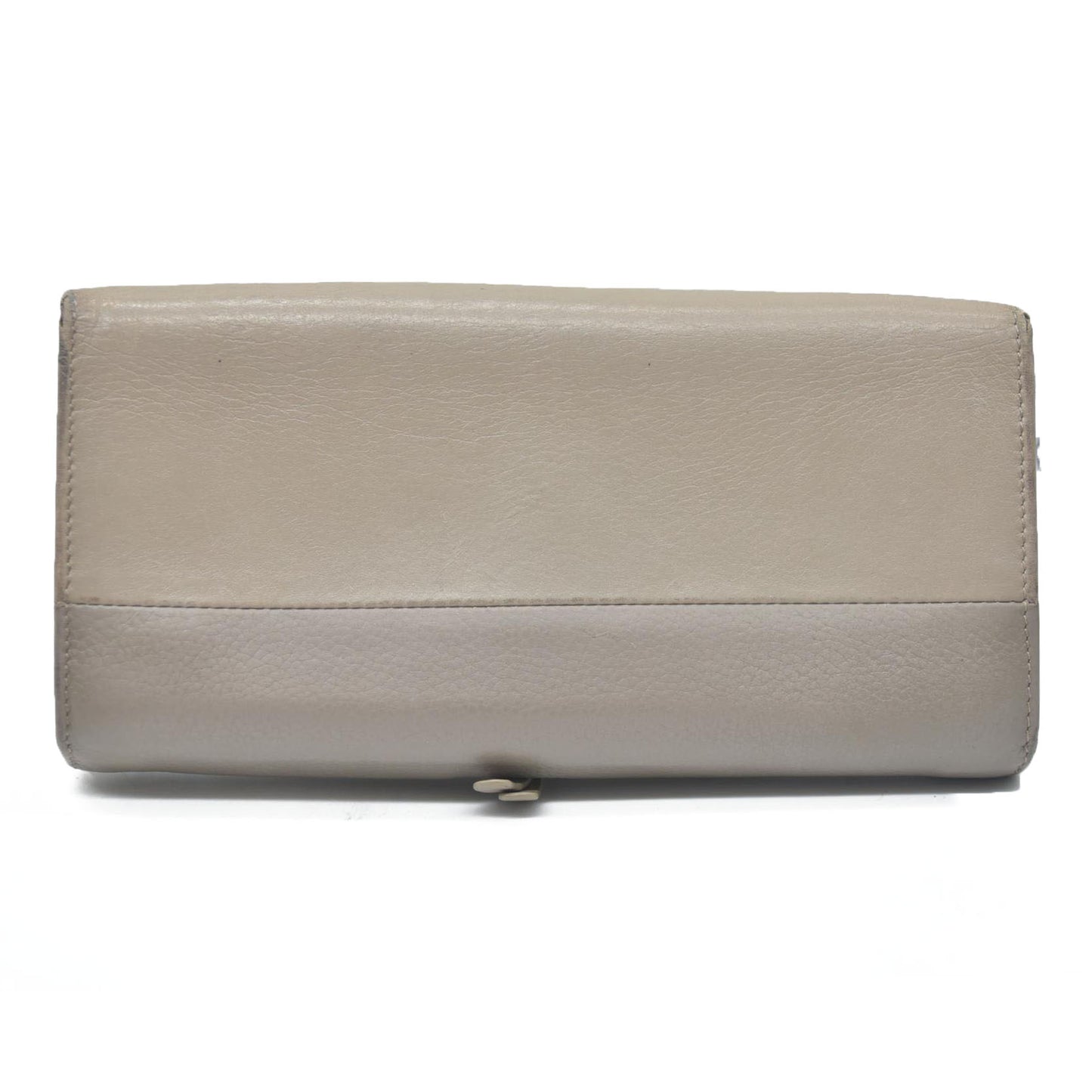 AUCTION $550 Chloe Indy Leather Long Bifold Wallet Purse Gray