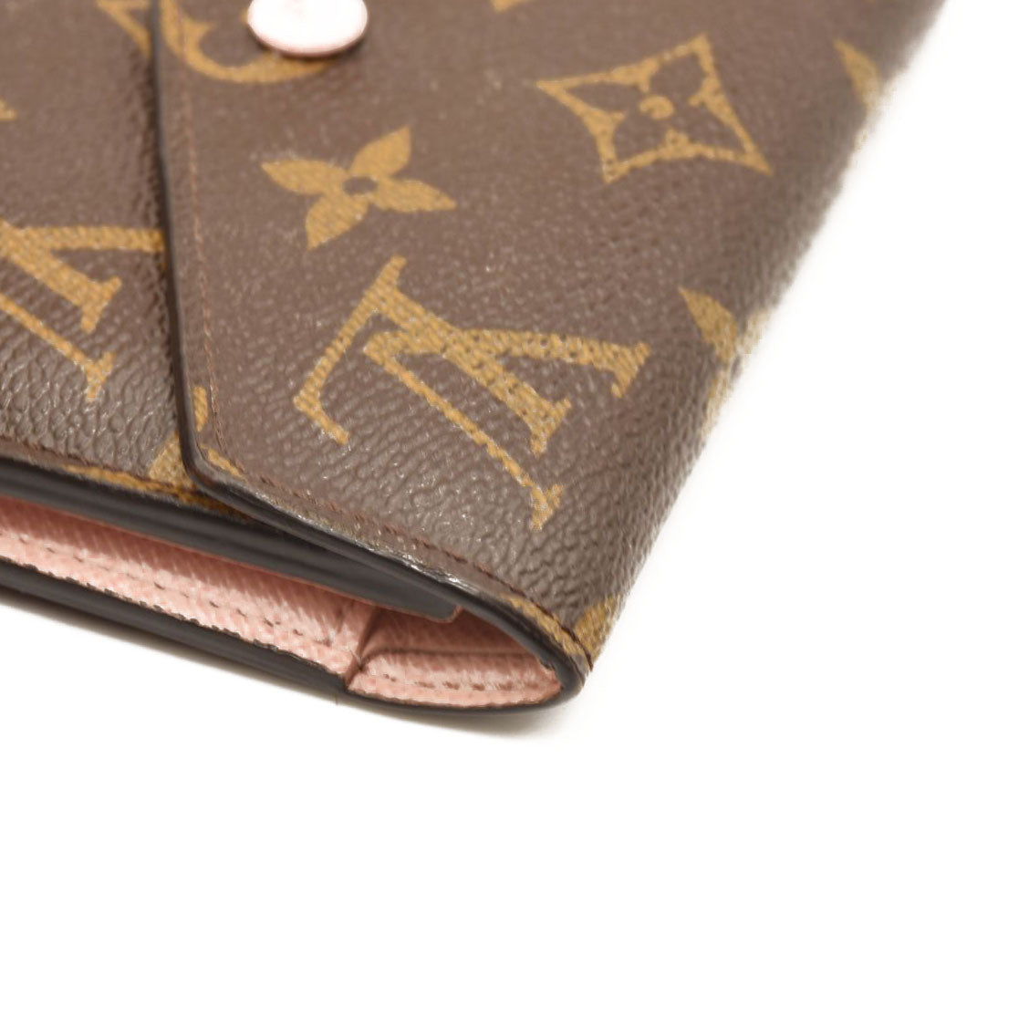 $575 LOUIS VUITTON Monogram Victorine Wallet Rose Ballerine