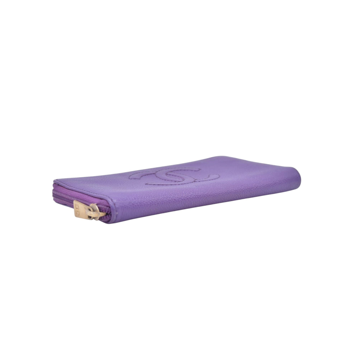 $1335 Chanel Caviar Wallet Purple CONSIGNMENT 10021224
