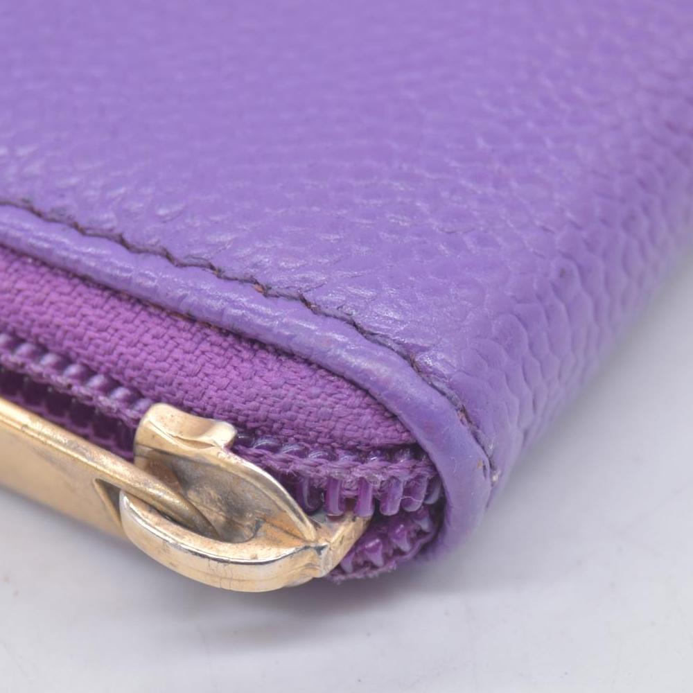 $1335 Chanel Caviar Wallet Purple CONSIGNMENT 10021224