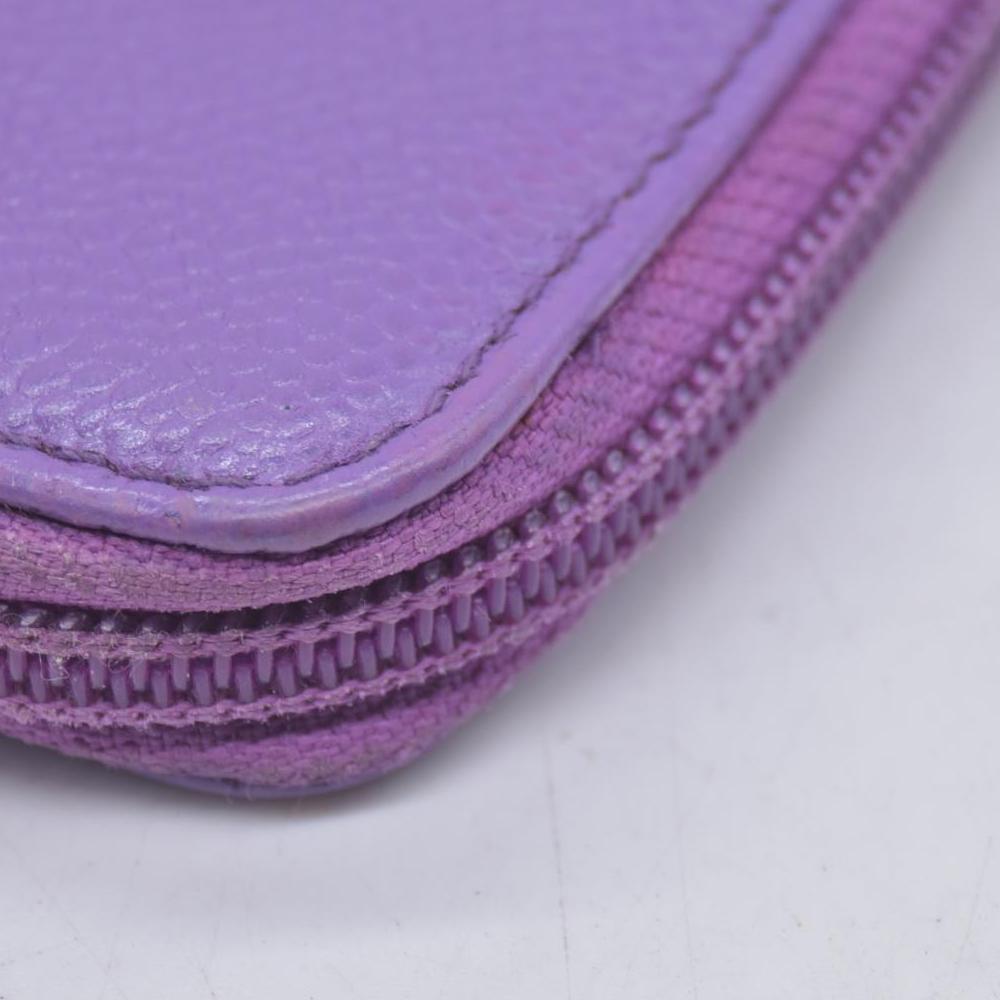 $1335 Chanel Caviar Wallet Purple CONSIGNMENT 10021224
