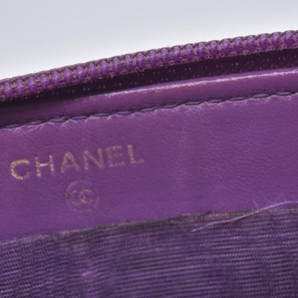 $1335 Chanel Caviar Wallet Purple CONSIGNMENT 10021224