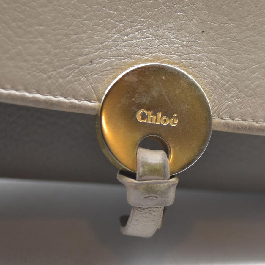 AUCTION $550 Chloe Indy Leather Long Bifold Wallet Purse Gray