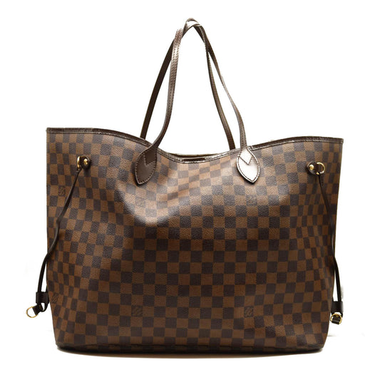 USED LOUIS VUITTON Damier Ebene Neverfull GM FL1080