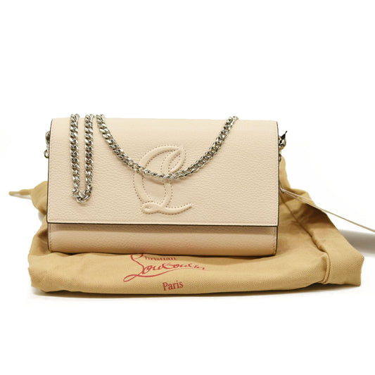 Christian Louboutin  Grained Calfskin By My Side Wallet On Chain Light Pink