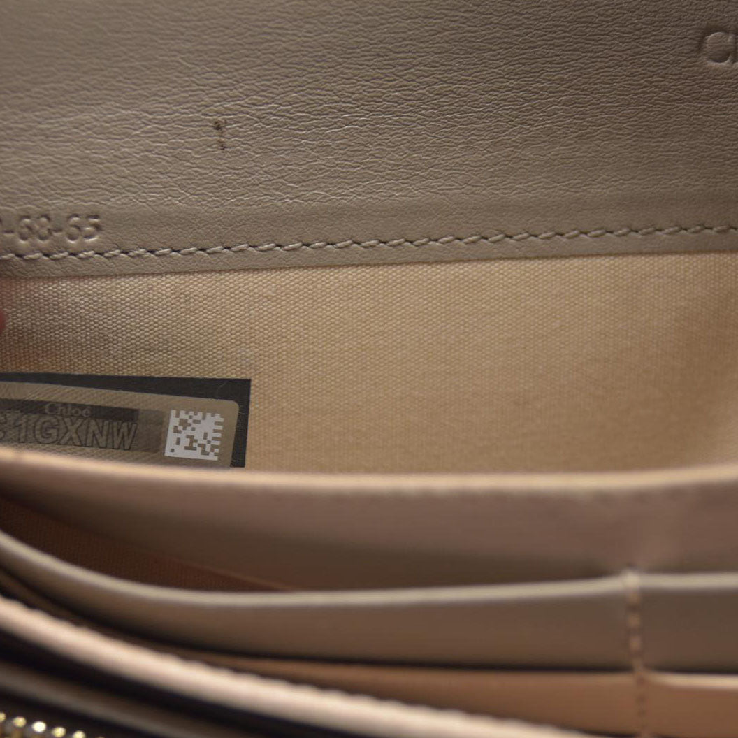 AUCTION $550 Chloe Indy Leather Long Bifold Wallet Purse Gray