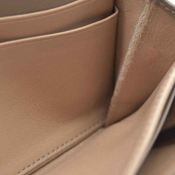 AUCTION $550 Chloe Indy Leather Long Bifold Wallet Purse Gray