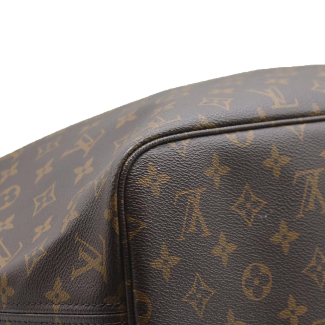 $2170 Louis Vuitton Neverfull MM Monogram Rose Ballerine