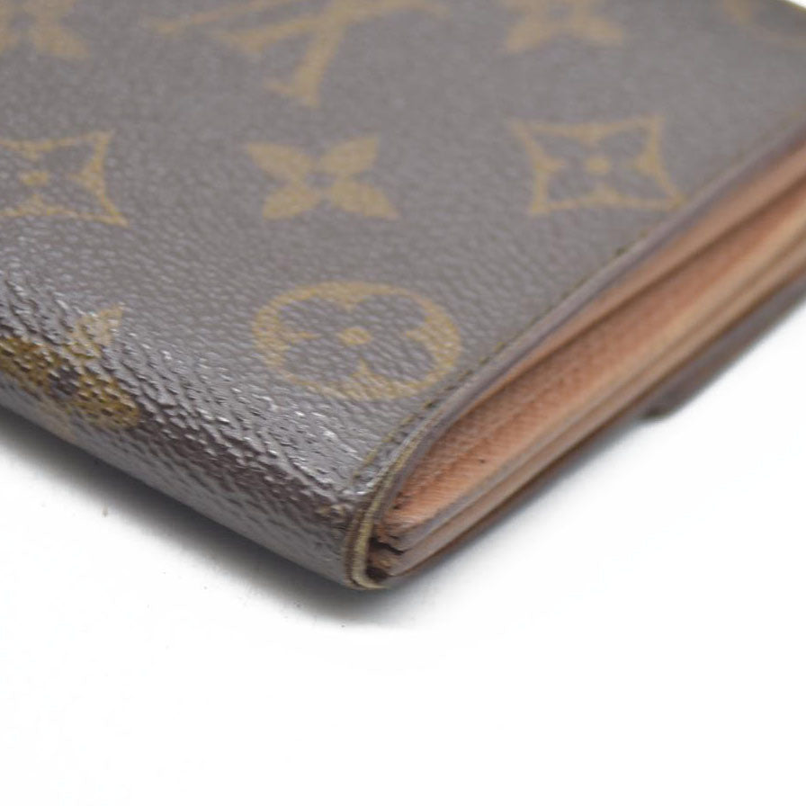 AUCTION $720 Louis Vuitton Monogram Portefeiulle Sarah Long Bifold Wallet Brown CA0934