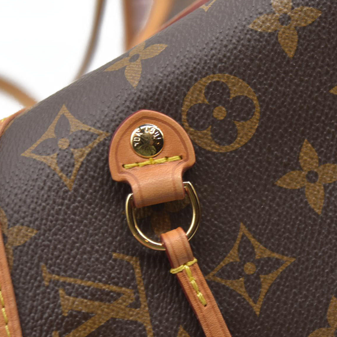$2170 Louis Vuitton Neverfull MM Monogram Rose Ballerine