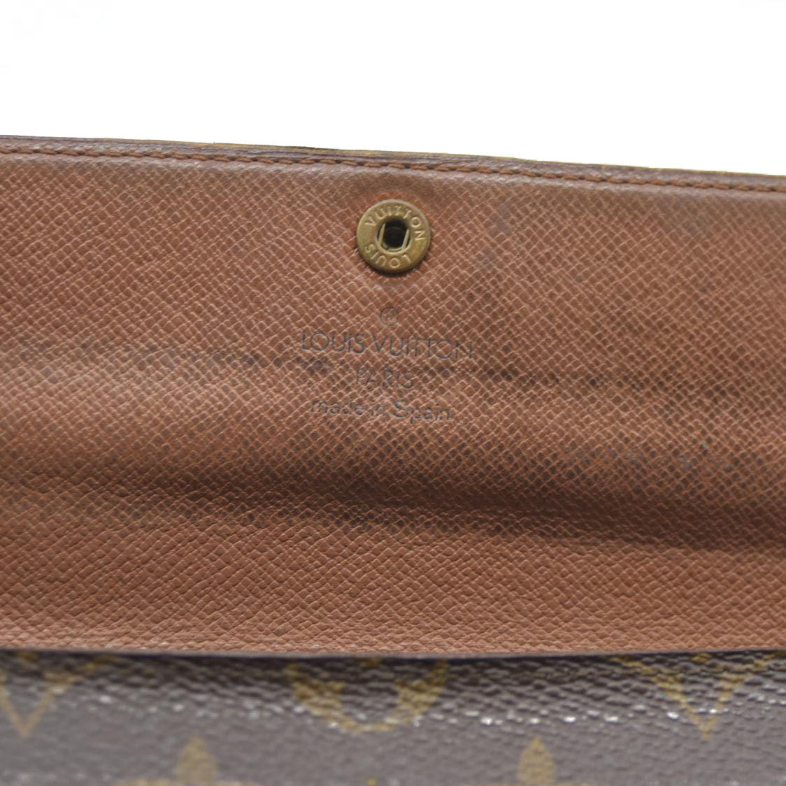 AUCTION $720 Louis Vuitton Monogram Portefeiulle Sarah Long Bifold Wallet Brown CA0934