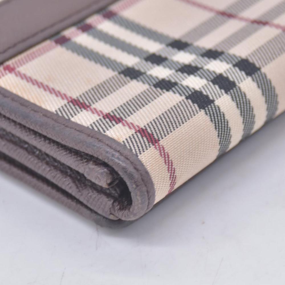 $395 Burberry House Check Medium Folding Wallet CONSIGNMENT 10021215