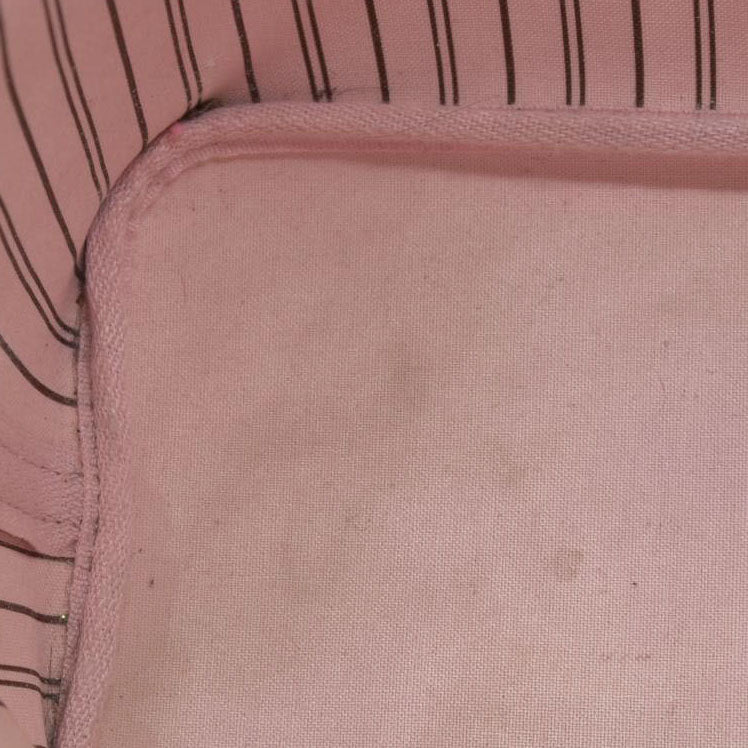 $2170 Louis Vuitton Neverfull MM Monogram Rose Ballerine