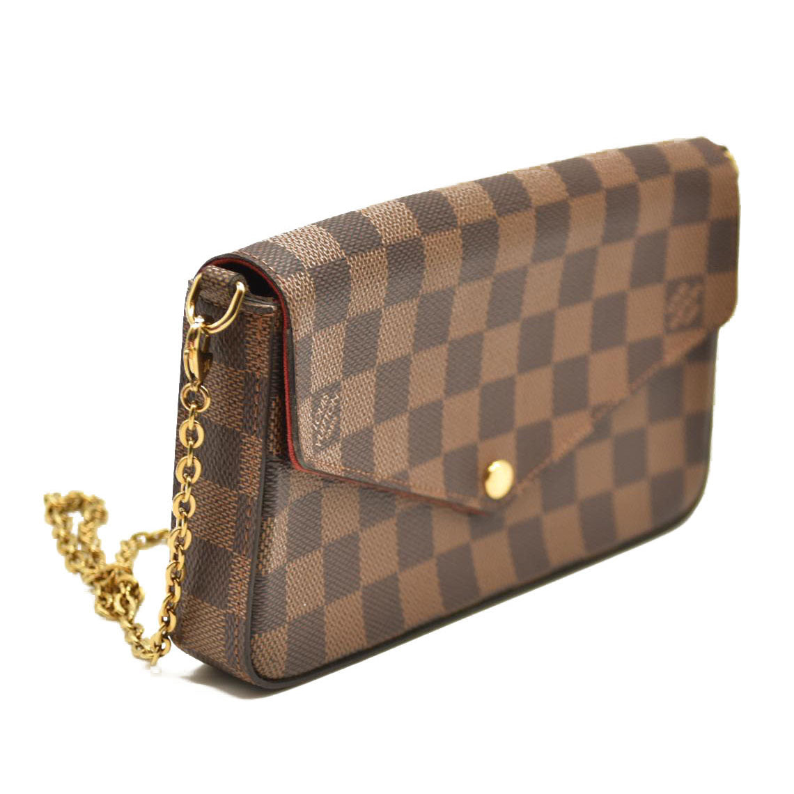 Louis Vuitton  Damier Ebene Pochette Felicie Chain Wallet