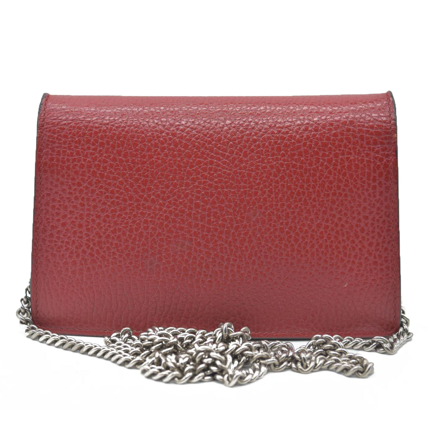 Gucci Dollar Calfskin Swarovski Crystal Small Dionysus Shoulder Bag Hibiscus Red