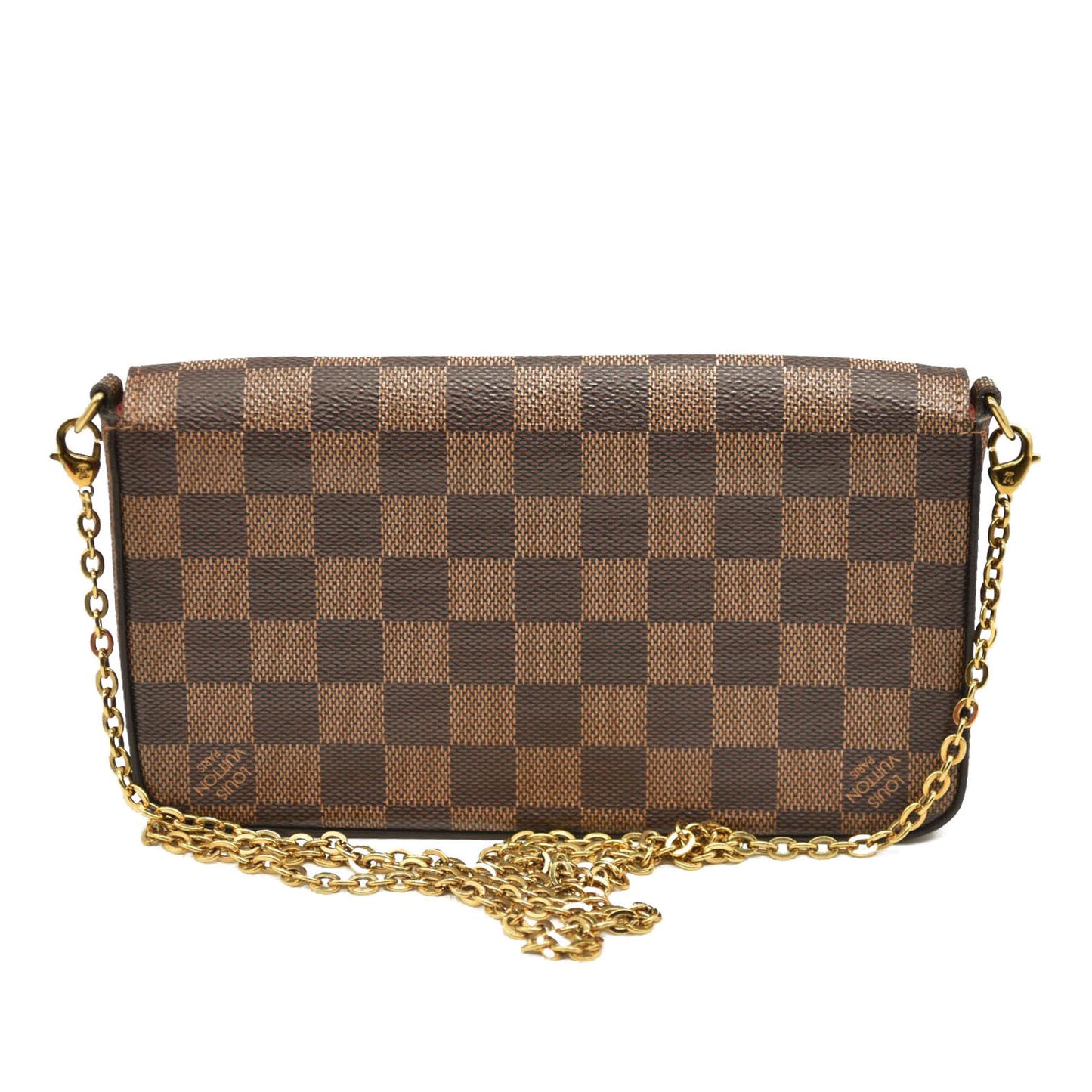 Louis Vuitton  Damier Ebene Pochette Felicie Chain Wallet