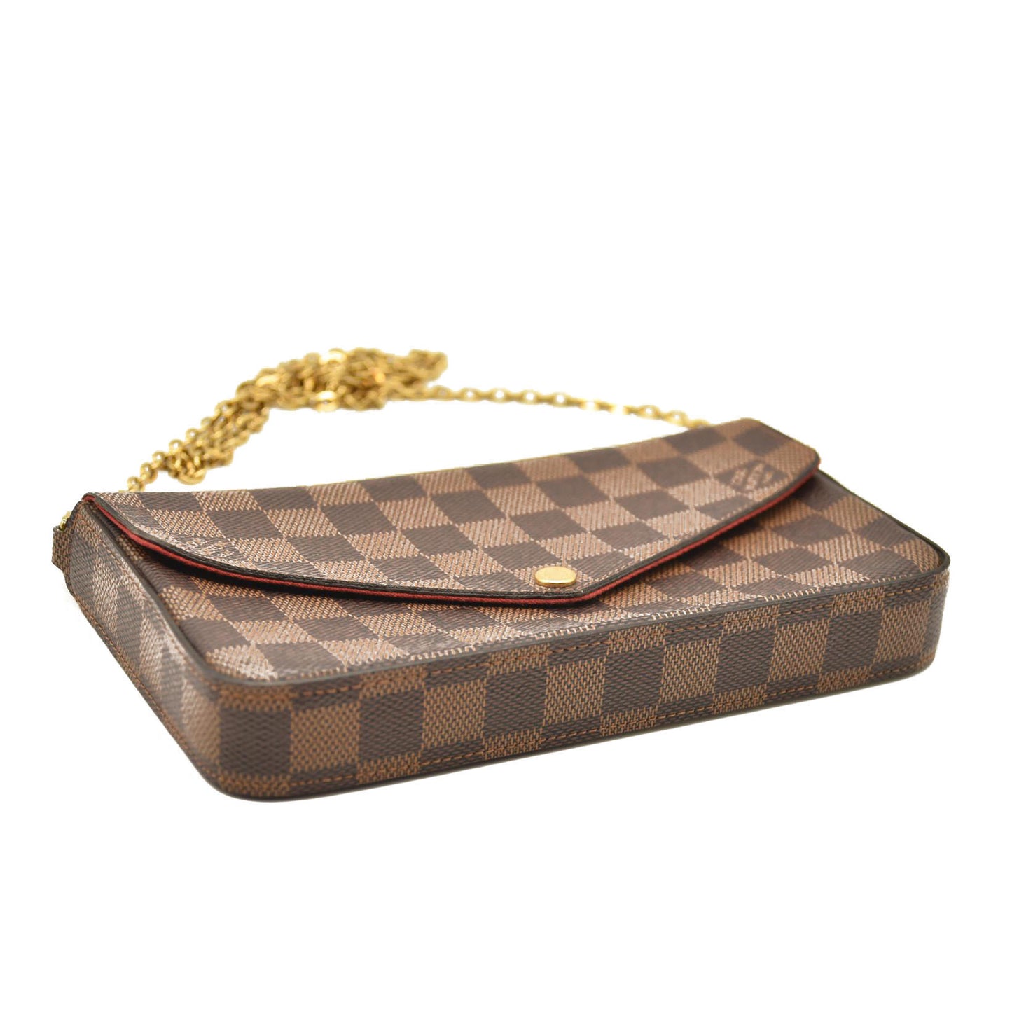 Louis Vuitton  Damier Ebene Pochette Felicie Chain Wallet