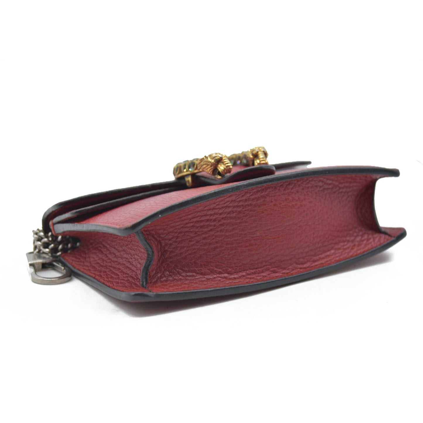 Gucci Dollar Calfskin Swarovski Crystal Small Dionysus Shoulder Bag Hibiscus Red