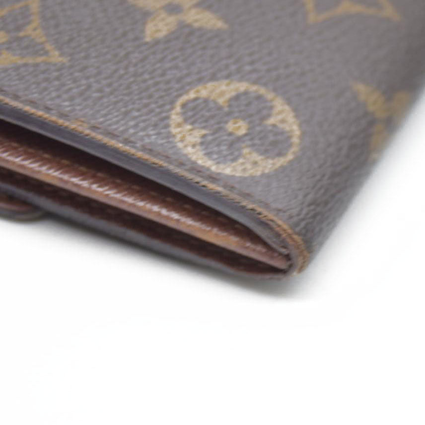 AUCTION $725 Louis Vuitton Monogram Portefeiulle Sarah Long Bifold Wallet Brown MI0096
