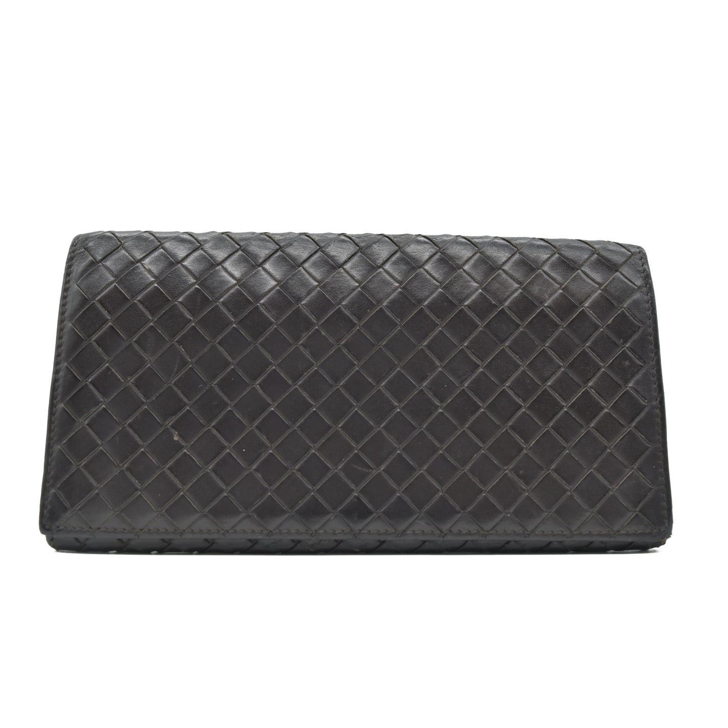 Bottega Veneta Intrecciato Brown Bifold Long Wallet CONSIGNMENT