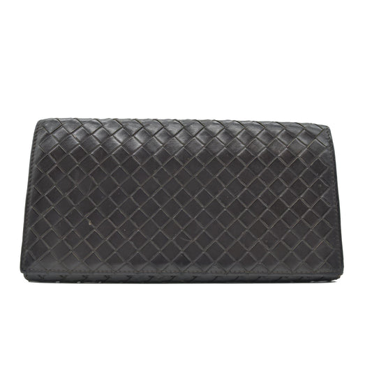 Bottega Veneta Intrecciato Brown Bifold Long Wallet CONSIGNMENT