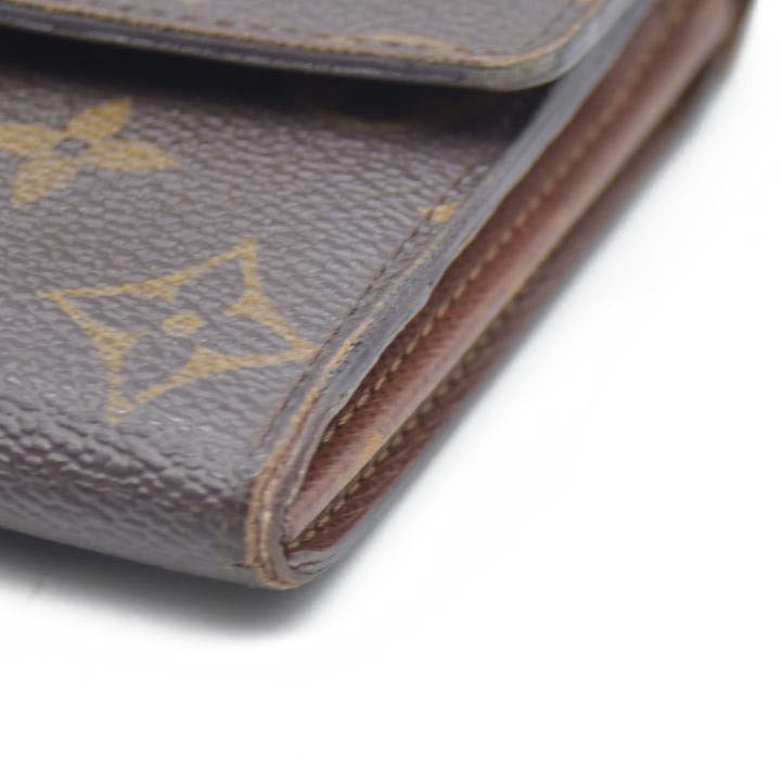 AUCTION $725 Louis Vuitton Monogram Portefeiulle Sarah Long Bifold Wallet Brown MI0096