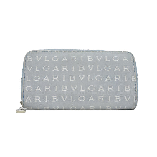 $840 Bvlgari  Canvas Continental Wallet CONSIGNMENT