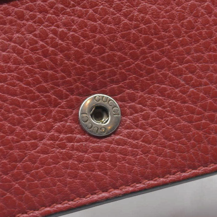 Gucci Dollar Calfskin Swarovski Crystal Small Dionysus Shoulder Bag Hibiscus Red