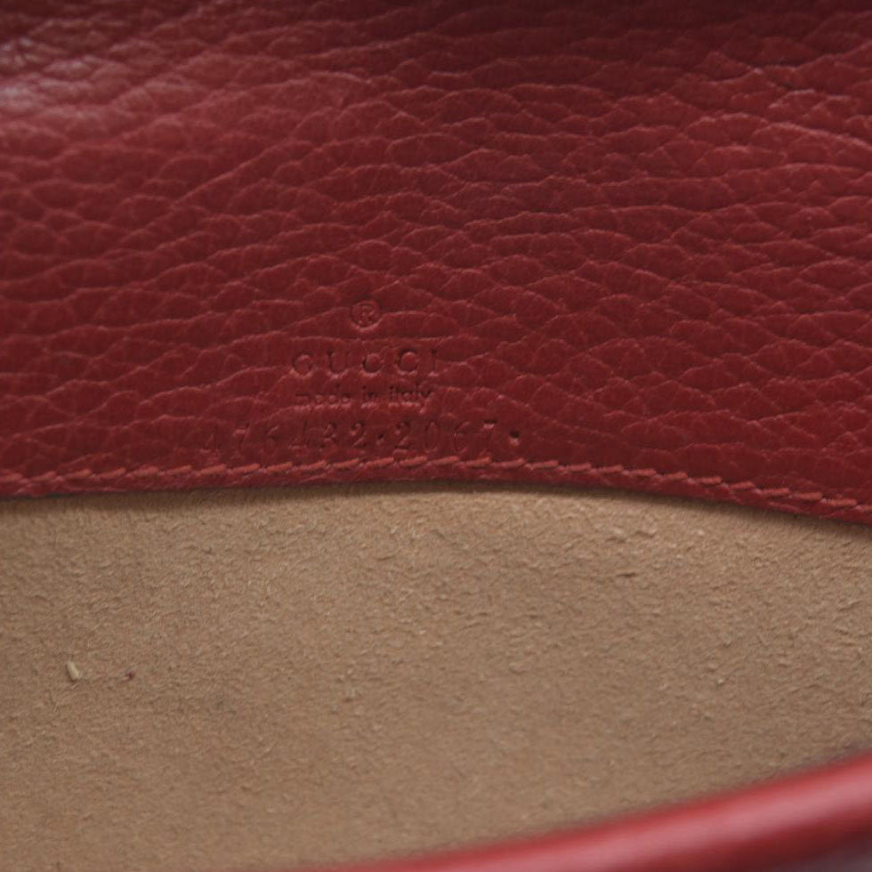 Gucci Dollar Calfskin Swarovski Crystal Small Dionysus Shoulder Bag Hibiscus Red