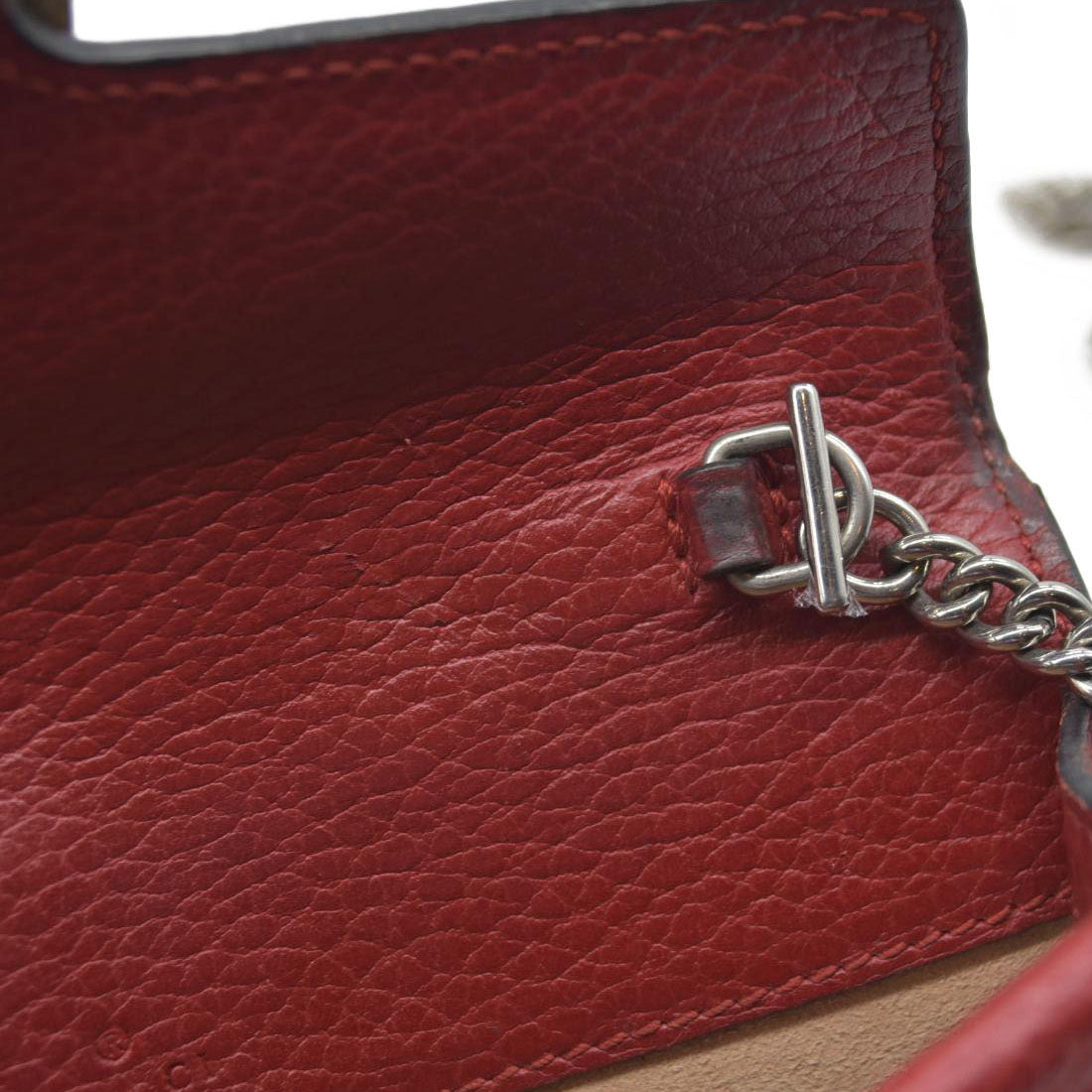 Gucci Dollar Calfskin Swarovski Crystal Small Dionysus Shoulder Bag Hibiscus Red