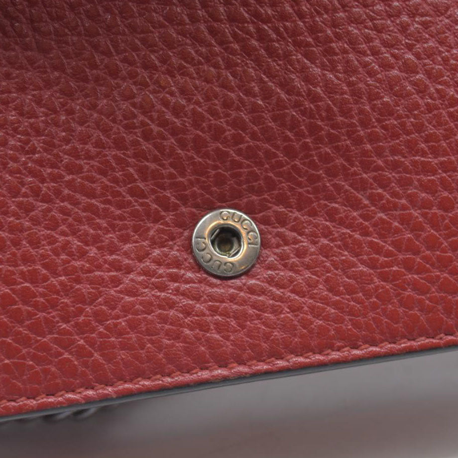 Gucci Dollar Calfskin Swarovski Crystal Small Dionysus Shoulder Bag Hibiscus Red