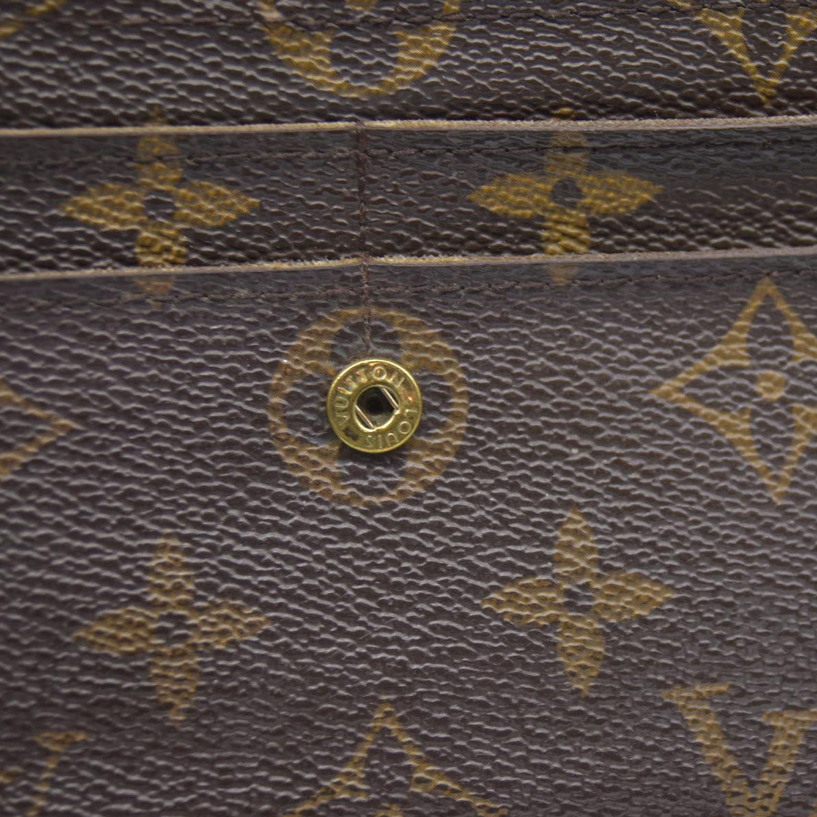 AUCTION $725 Louis Vuitton Monogram Portefeiulle Sarah Long Bifold Wallet Brown MI0096