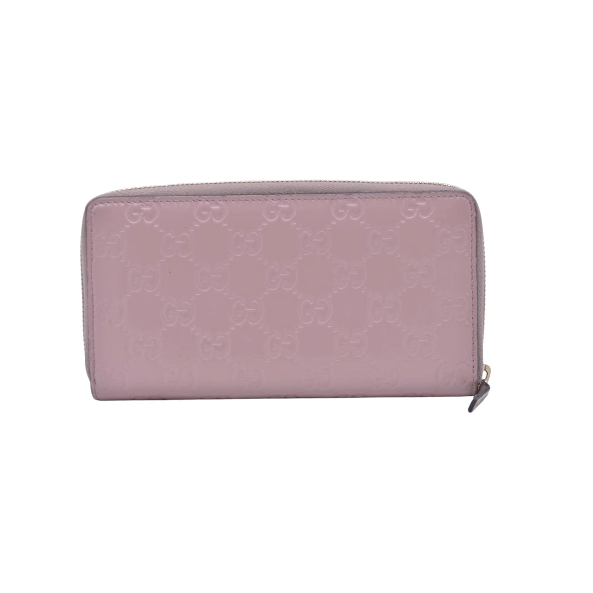 $730 Gucci Guccissima Bow Zip Around Wallet CONSIGNMENT 10021229