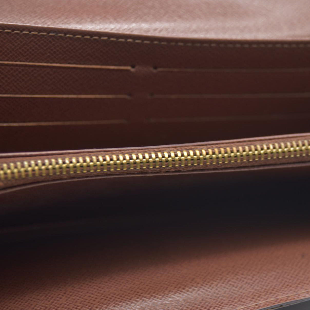 AUCTION $725 Louis Vuitton Monogram Portefeiulle Sarah Long Bifold Wallet Brown MI0096