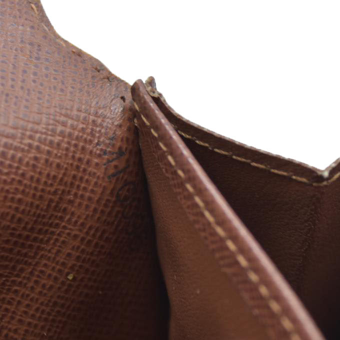 AUCTION $725 Louis Vuitton Monogram Portefeiulle Sarah Long Bifold Wallet Brown MI0096