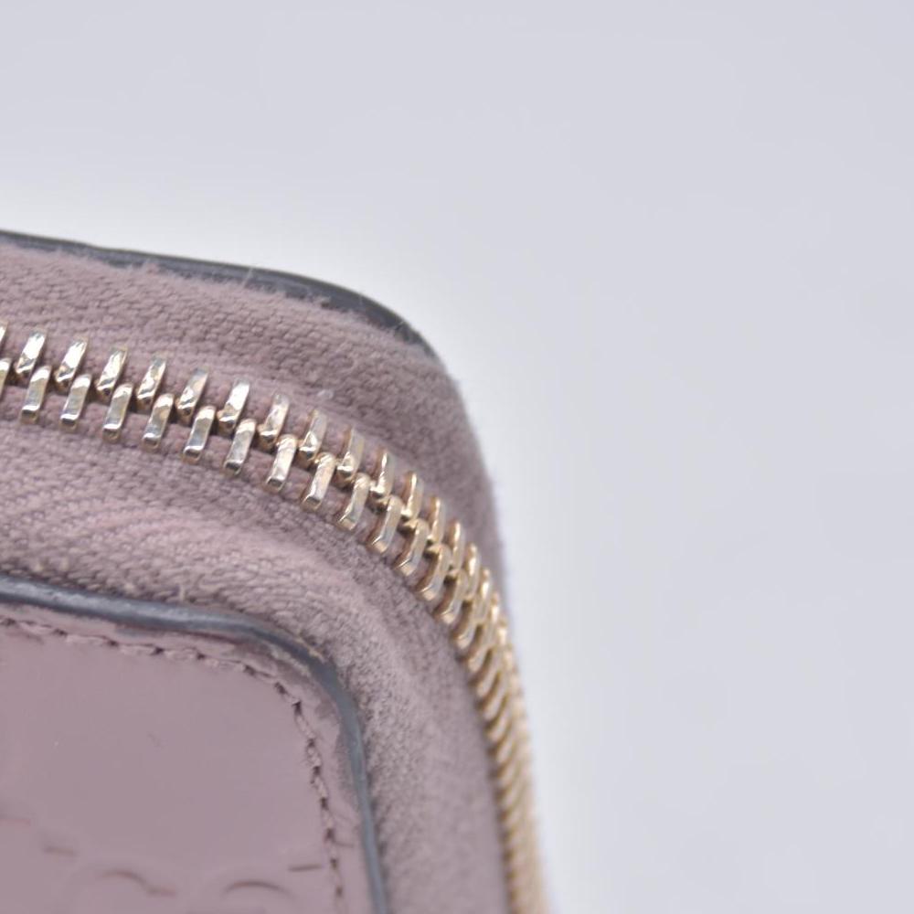 $730 Gucci Guccissima Bow Zip Around Wallet CONSIGNMENT 10021229