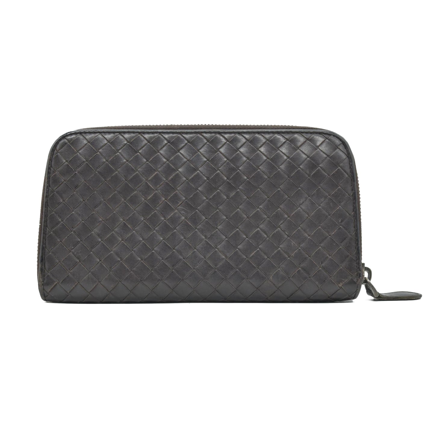 $1100 Bottega Veneta Nappa Intrecciato Zip Around Wallet CONSIGNMENT