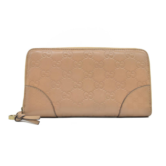 $820 Gucci Guccissima Signature Microguccissima Bree Zip Around Wallet Beige CONSIGNMENT