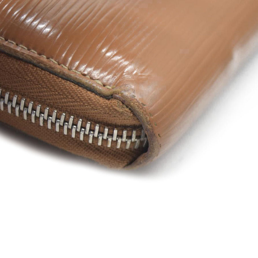 AUCTION $1000 Louis Vuitton Epi Leather Zippy Zip Around Long Wallet Purse Brown CA0066