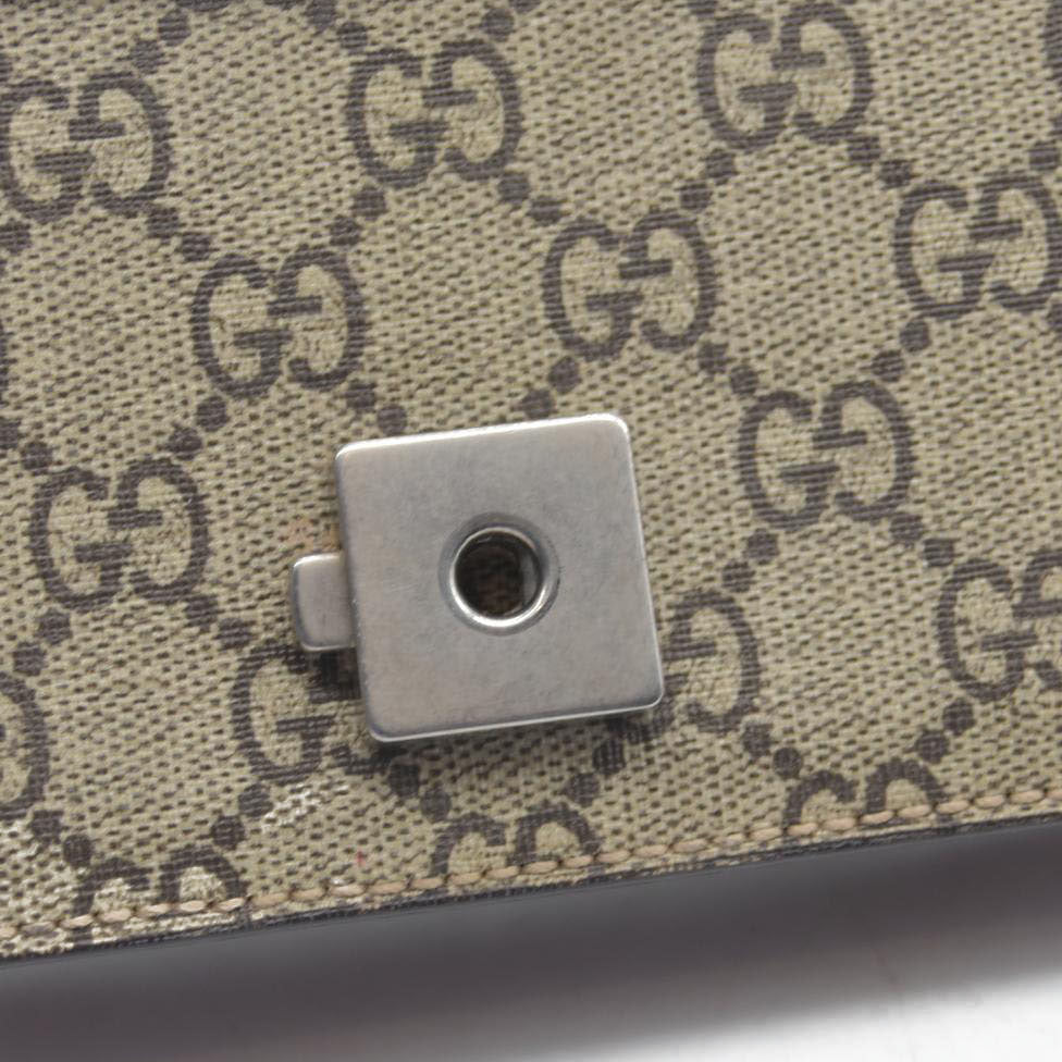 $1200 Gucci GG Supreme Monogram Blooms Mini Dionysus Shoulder Bag Beige Multicolor Dry Rose