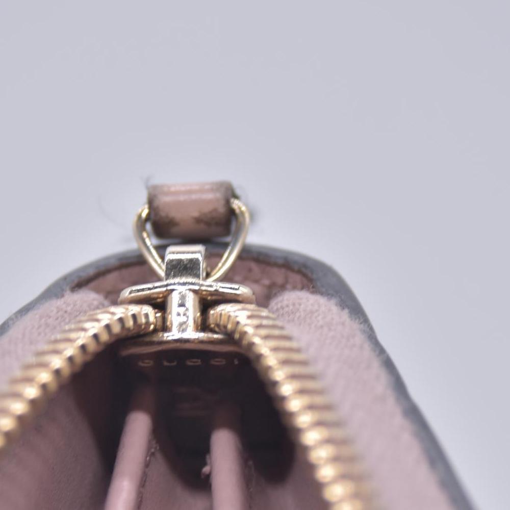 $730 Gucci Guccissima Bow Zip Around Wallet CONSIGNMENT 10021229