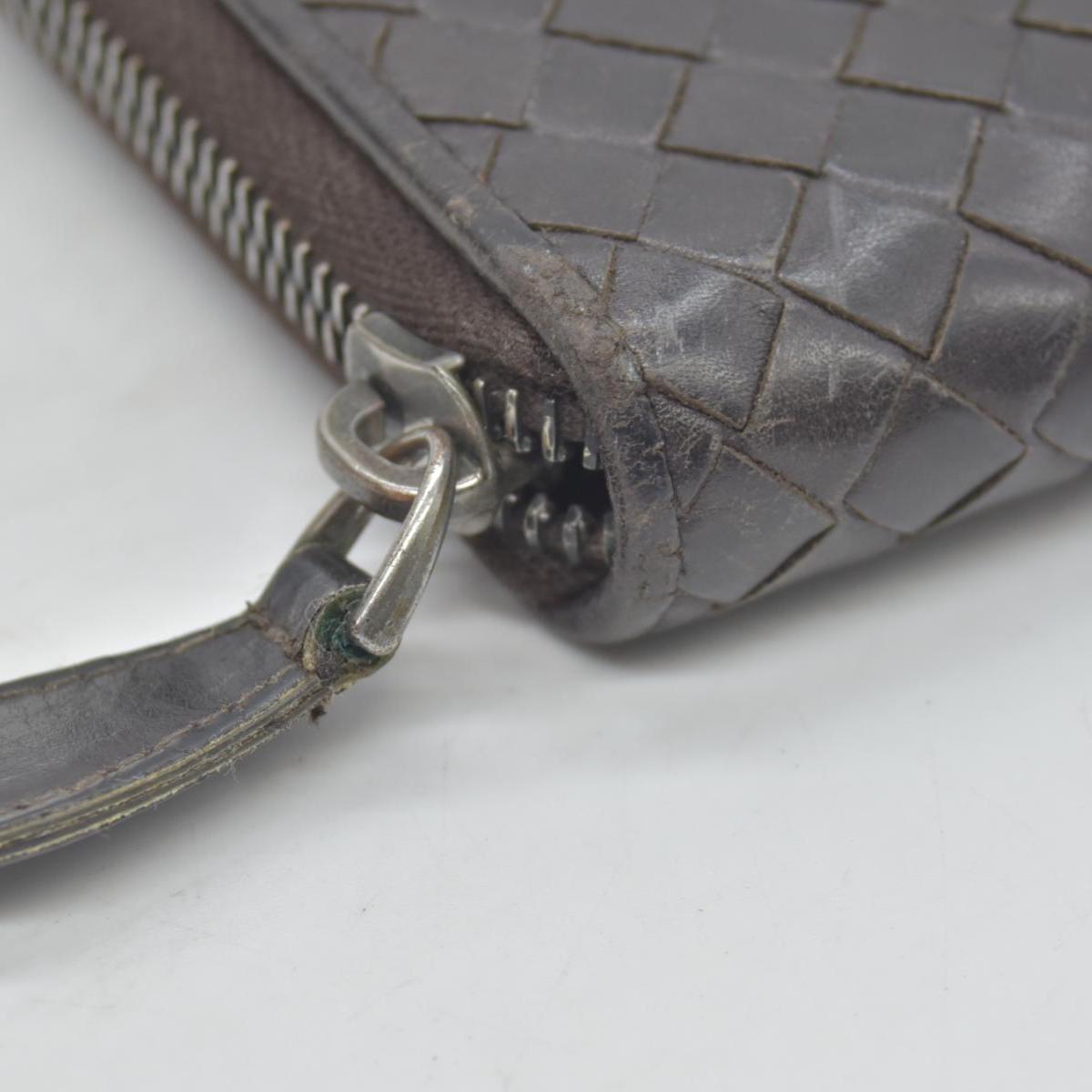 $1100 Bottega Veneta Nappa Intrecciato Zip Around Wallet CONSIGNMENT