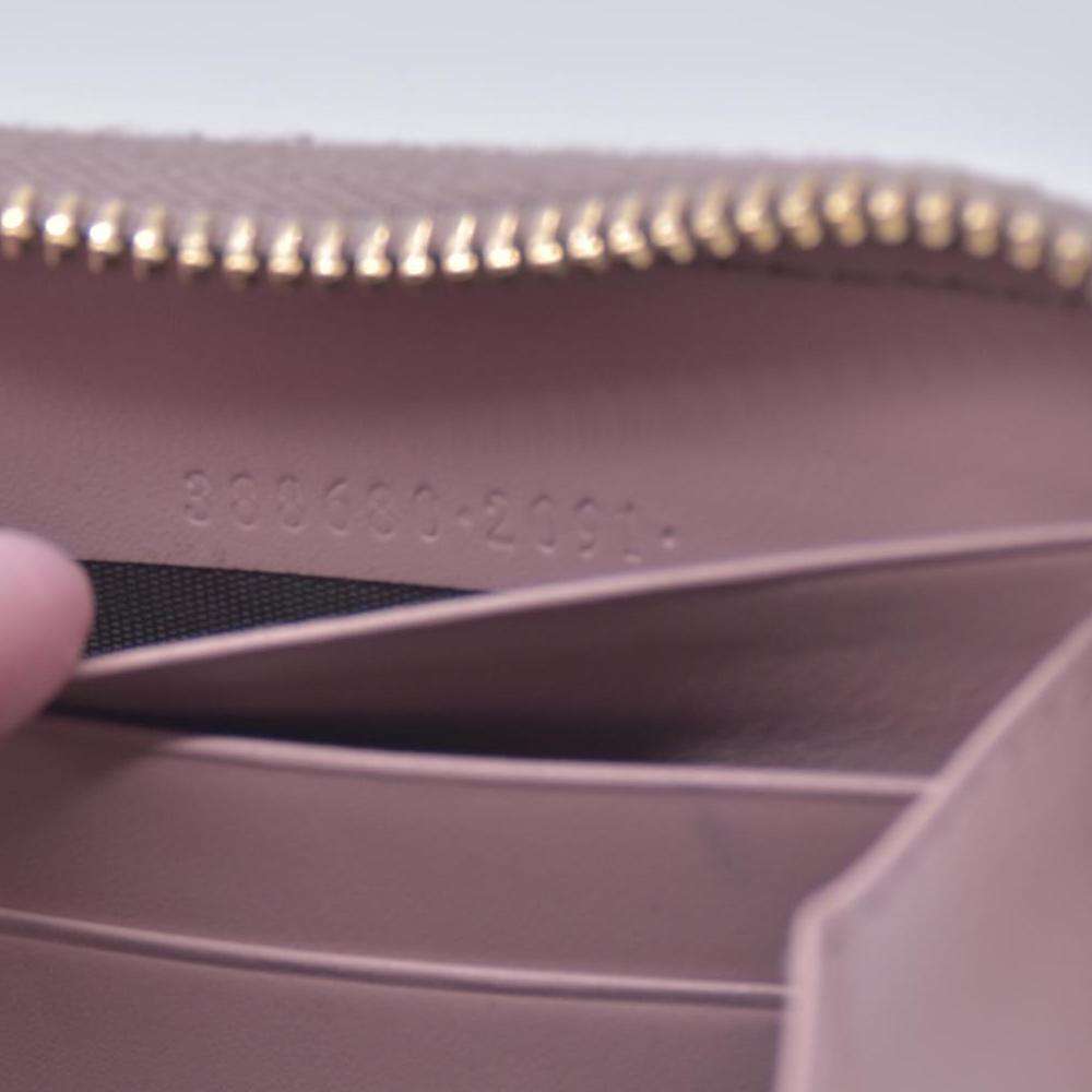$730 Gucci Guccissima Bow Zip Around Wallet CONSIGNMENT 10021229