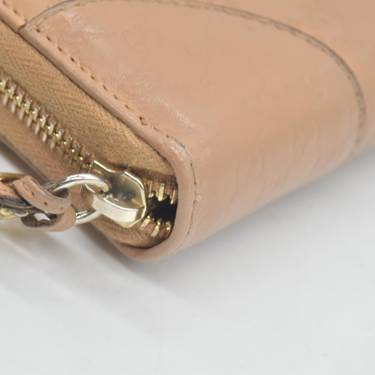 $820 Gucci Guccissima Signature Microguccissima Bree Zip Around Wallet Beige CONSIGNMENT