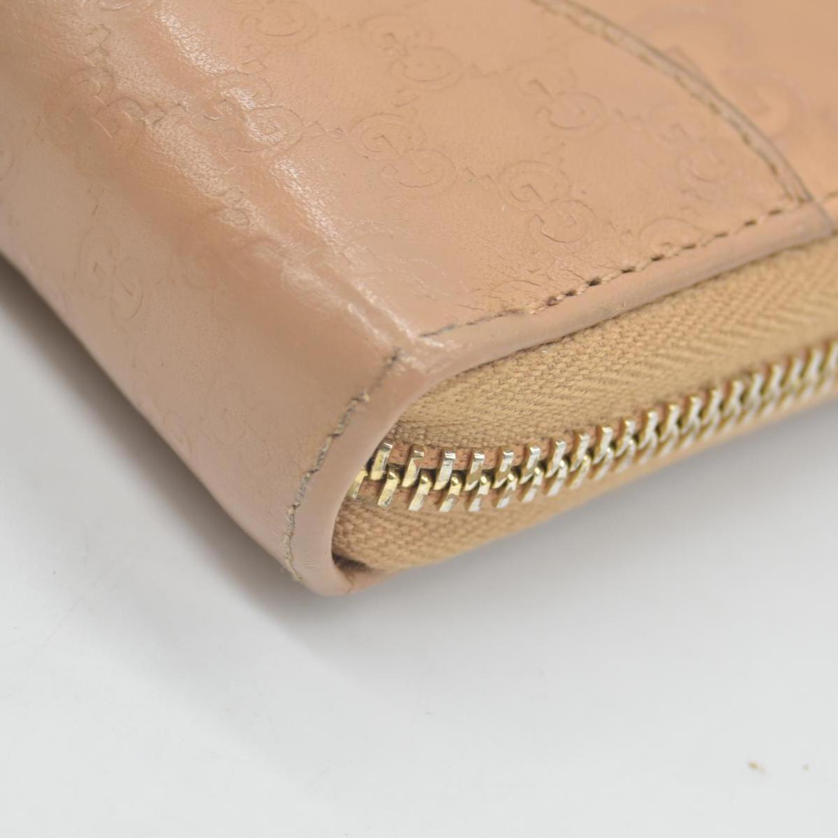 $820 Gucci Guccissima Signature Microguccissima Bree Zip Around Wallet Beige CONSIGNMENT