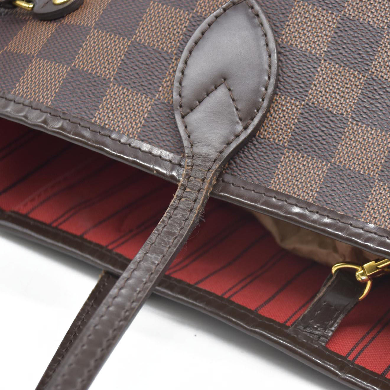 $2170 Louis Vuitton Damier Ebene Neverfull